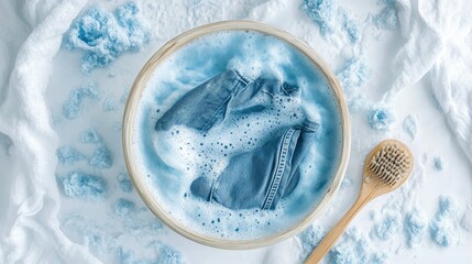 Freshly Washed Denim in Soapy Water