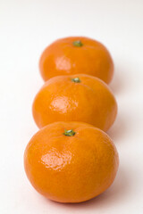 tangerines on a white background