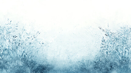 Delicate floral backdrop with soft blue hues and a serene, white isolated background.