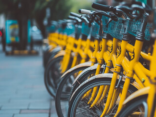 Obraz premium bicycles on the street