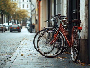 bicycles on the street