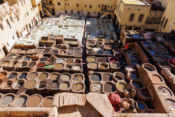 Chouara Tannery in Fes Morocco