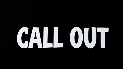 A bold and impactful call out text on a black background, perfect for adding attention-grabbing messages in a design or advertisement, advertisement, call out
