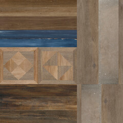 Creative patchwork wood wooden pattern mixed for ceramic wallpaper design