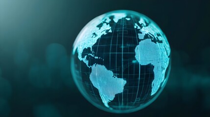 Obraz premium Digital Globe World Map