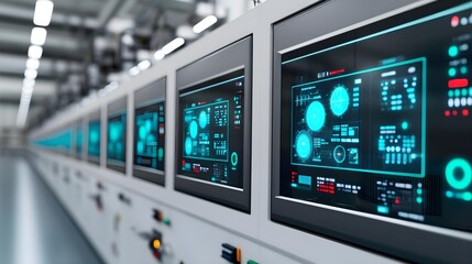 Futuristic Control Panel Display