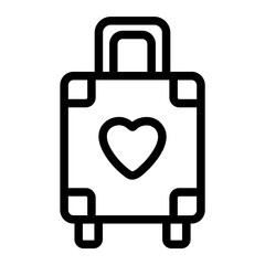 Bag Honeymoon Line Icon