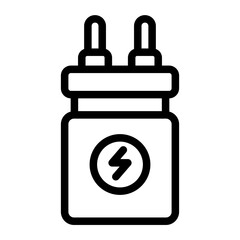 Capacitor Line Icon