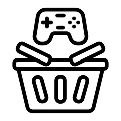 Cart Gaming Line Icon