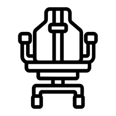 Chair Gaming Line Icon