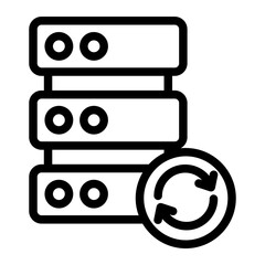 Database Backup Line Icon