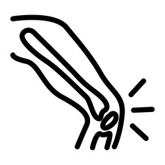 Obraz premium Elbow Line Icon