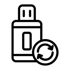 Flash Disk Backup Line Icon