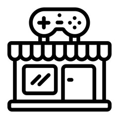 Gaming Store Line Icon