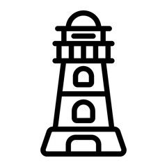 Lighthouse Line Icon