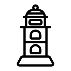 Lighthouse Line Icon