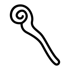 Magic Staff Line Icon