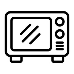 Microwave Line Icon