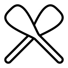 Naklejka premium Paddle Line Icon