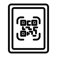 QR Code Line Icon