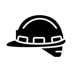 Fototapeta premium Safety Helmet Solid Icon