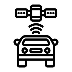 Smart Car Line Icon