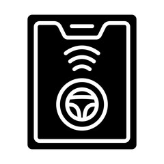 Smart Steering Solid Icon