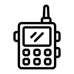 Obraz premium Walkie Talkie Line Icon