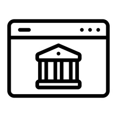 Web Banking Line Icon