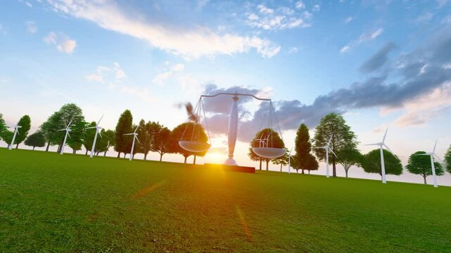Green new energy utilization and earth environment protection concept