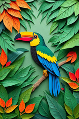 Tropical bird art