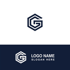Cool logo template with G shape.