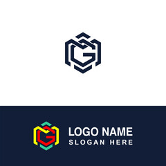 Professional MG or GM letters logo.