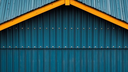 Colorful metal roof with vibrant lines
