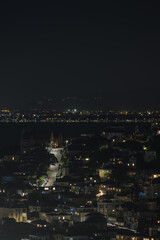 ニュージーランド　ウェリントンのプリンス・オブ・ウェールズ公園からの見える市街地の夜景