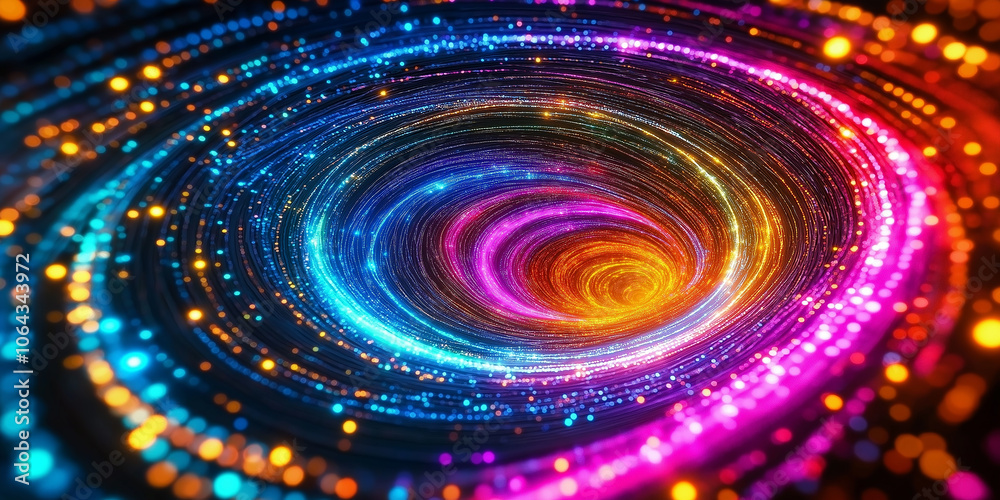 Aufkleber swirling vortex of colorful lights creating stunning visual effect