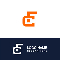 Best logo combination of letters CF.