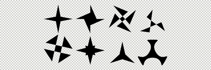 Abstract Brutalist Stars and Unique Shapes