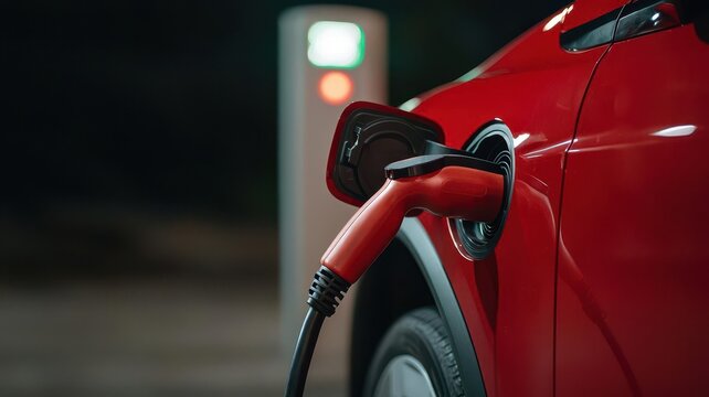 EV charger with digital counter showing rising electricity expenses, focused on price display, rising electricity counter - Powered by Adobe