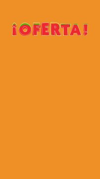 oferta texto para redes vertical amarillo o naranja