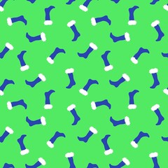 Christmas season Santa socks pattern for wrapping paper and fabrics and linens