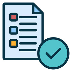 Requirements Outline Color Icon