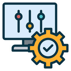 System Configuration Outline Color Icon