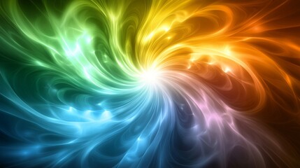 Abstract Swirling Light Background   Rainbow Colors  Energy  Motion  Design
