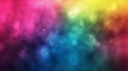 Abstract Rainbow Background with Glowing Lights and Blurred Texture