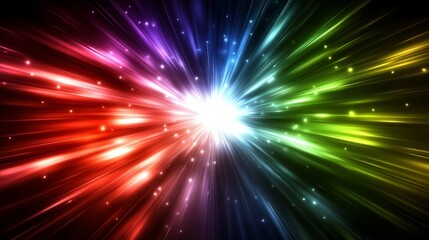 Fototapeta premium Abstract Colorful Light Burst Background Design