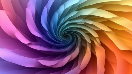 Abstract Swirling Rainbow Colors Background Pattern