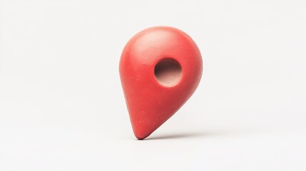 Red Art Object in Unique Shape for Creative Projects
