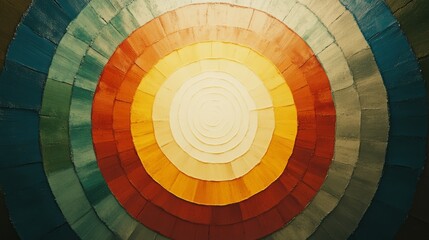 Obraz premium Abstract Circular Pattern with Warm Colors and Texture