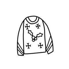 Christmas sweater outline